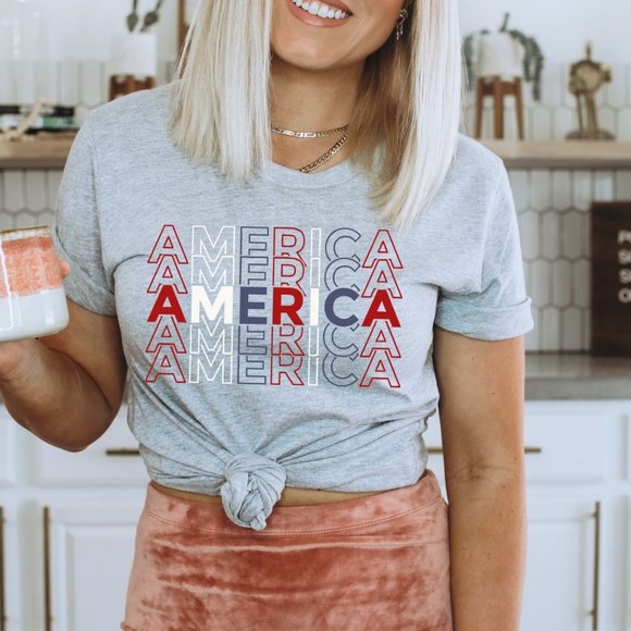 Tops - NEW! Red White and Blue America Unisex Fit T shirt